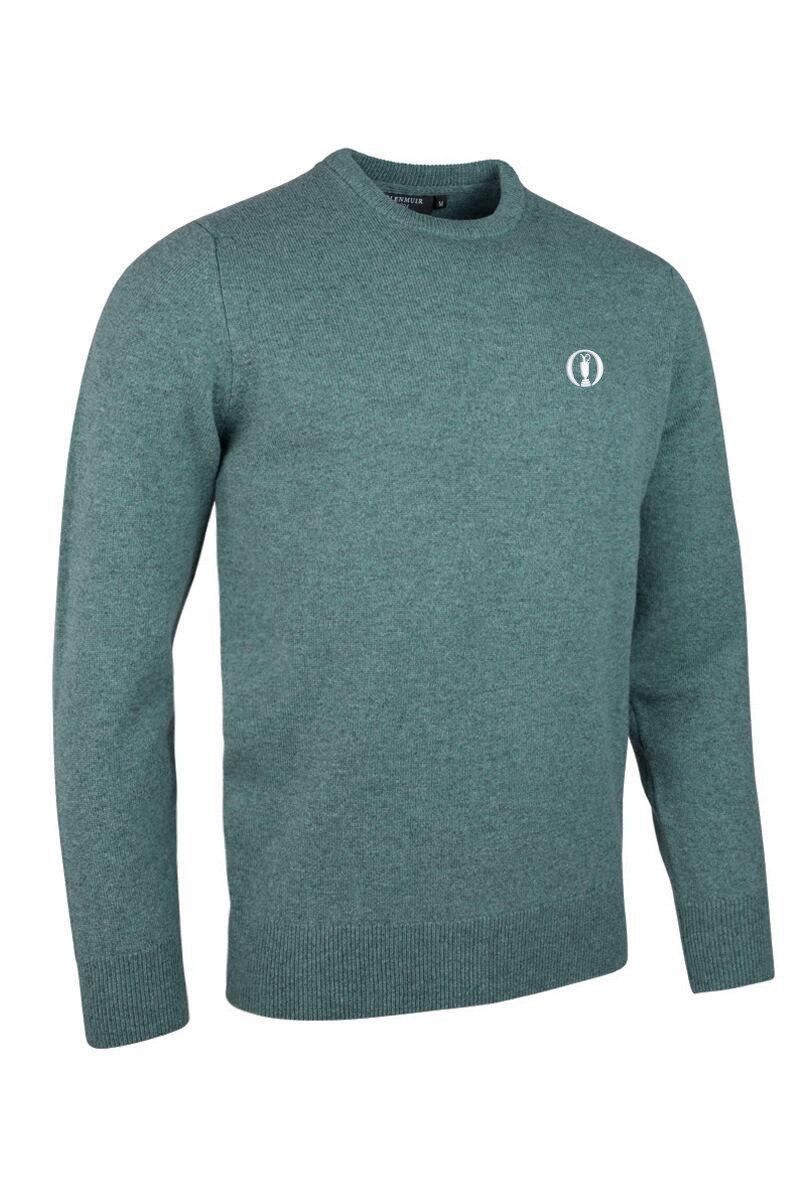 The Open Mens Crew Neck Lambswool Midweight Golf Sweater The Open Mens Crew Neck Lambswool Midweight Golf Sweater