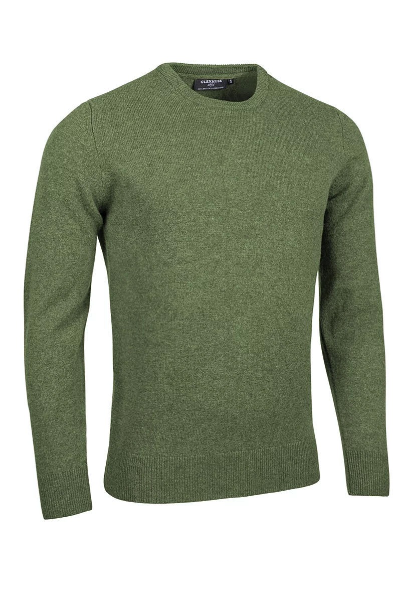 The Open Mens Crew Neck Lambswool Midweight Golf Sweater Landscape Marl XL