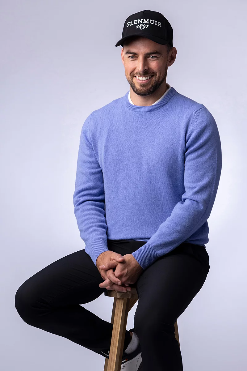 Official Ryder Cup 2027 Mens Crew Neck Lambswool Midweight Golf Sweater