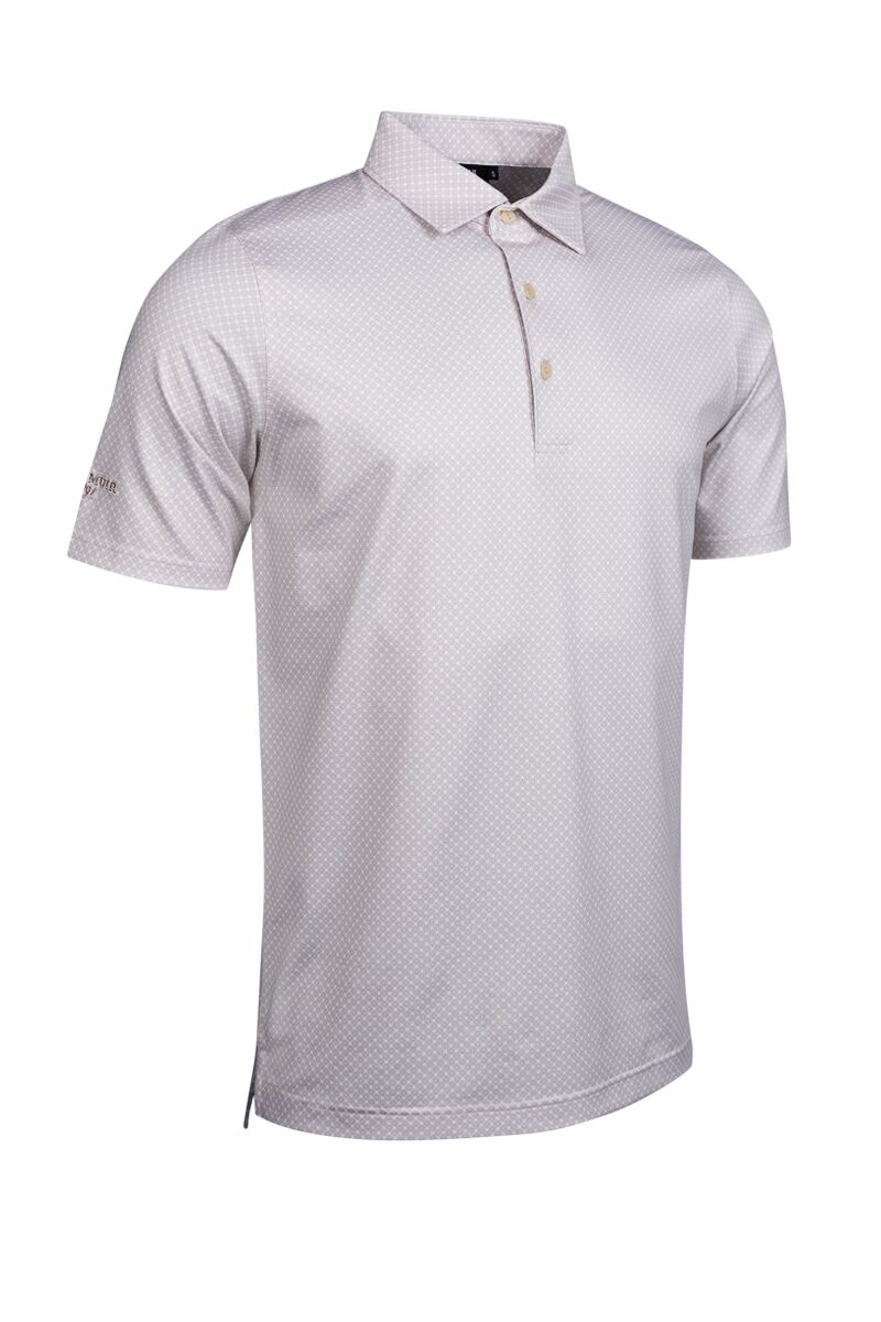 Mens Micro Tee Print Performance Golf Shirt
