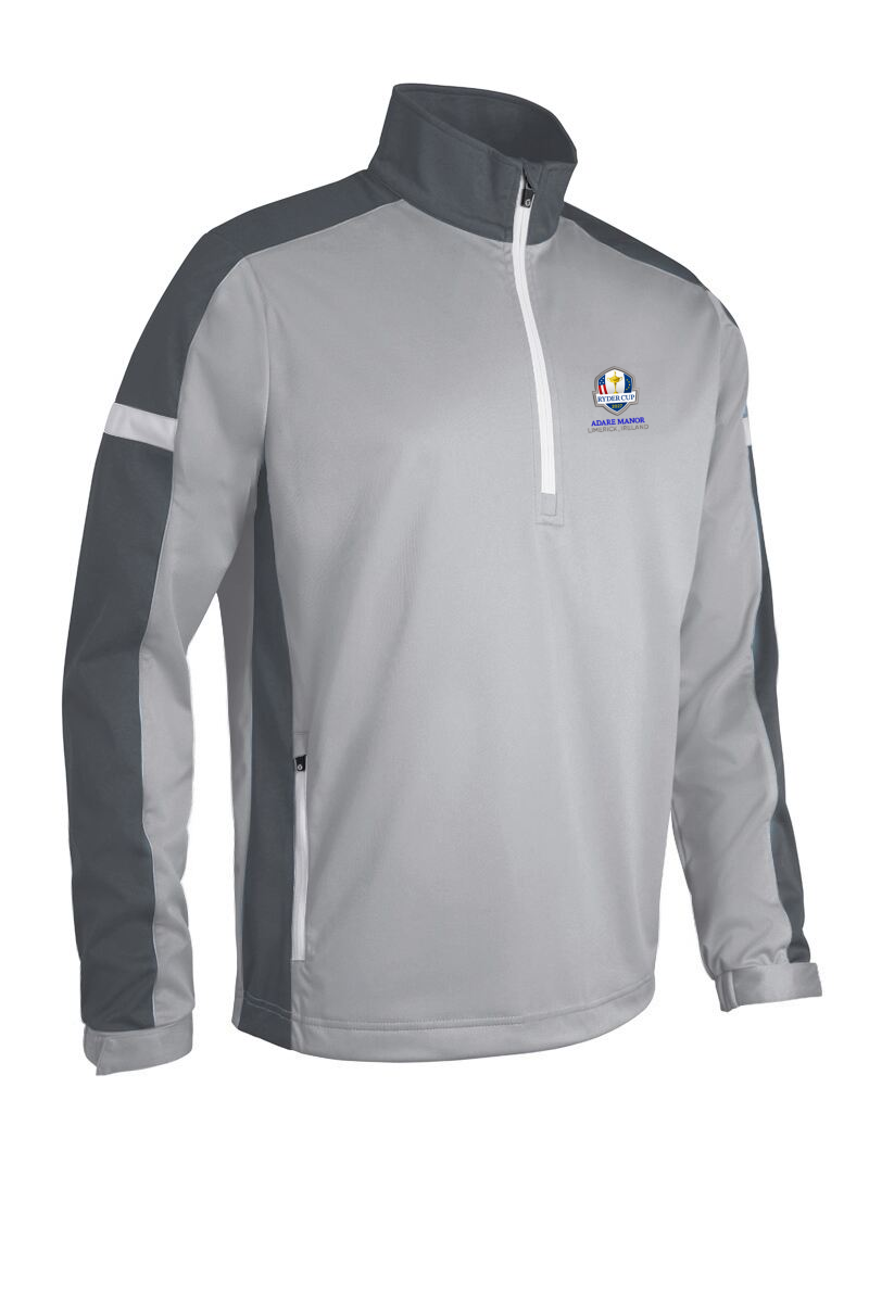 Official Ryder Cup 2027 Mens Quarter Zip Contrast Panelled Showerproof Golf Windshirt Official Ryder Cup 2027 Mens Quarter Zip Contrast Panelled Showerproof Golf Windshirt