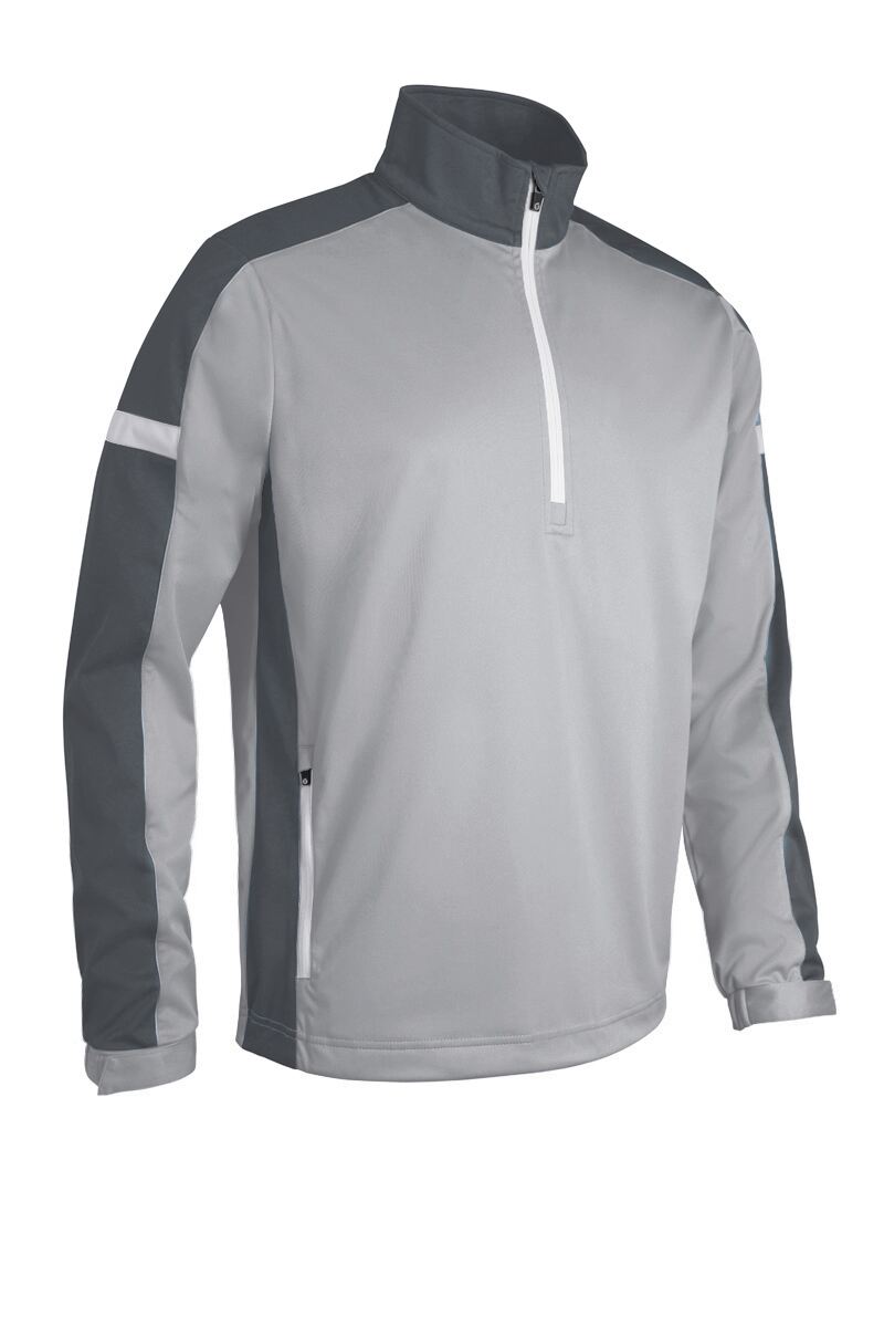 Mens Quarter Zip Contrast Panelled Showerproof Golf Windshirt Mens Quarter Zip Contrast Panelled Showerproof Golf Windshirt