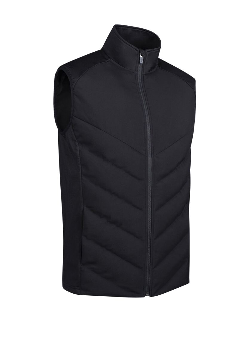 Mens Full Zip Bonded Chevron Padded Performance Heavyweight Golf Gilet
