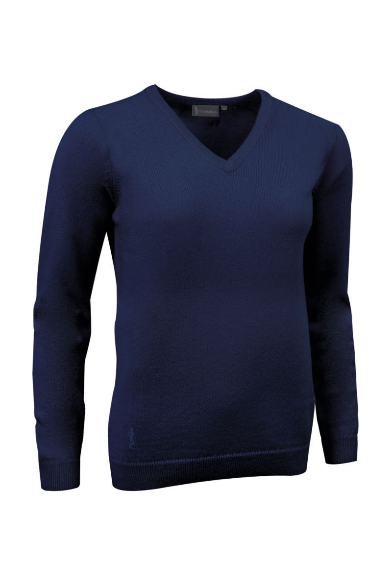 navy v neck ladies jumper
