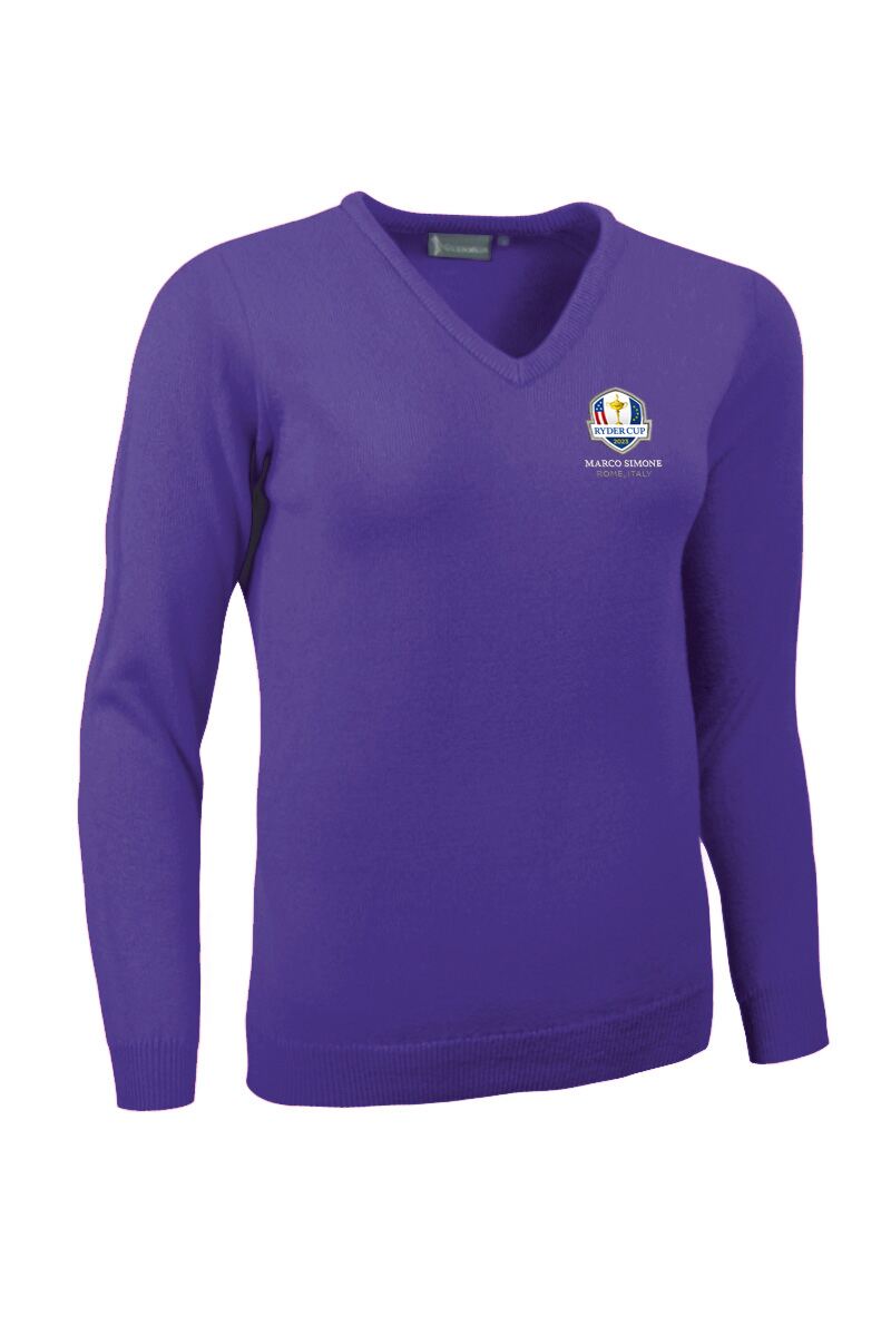 Glenmuir Ladies' LKL2542VN V Neck Lambswool Golf Sweater