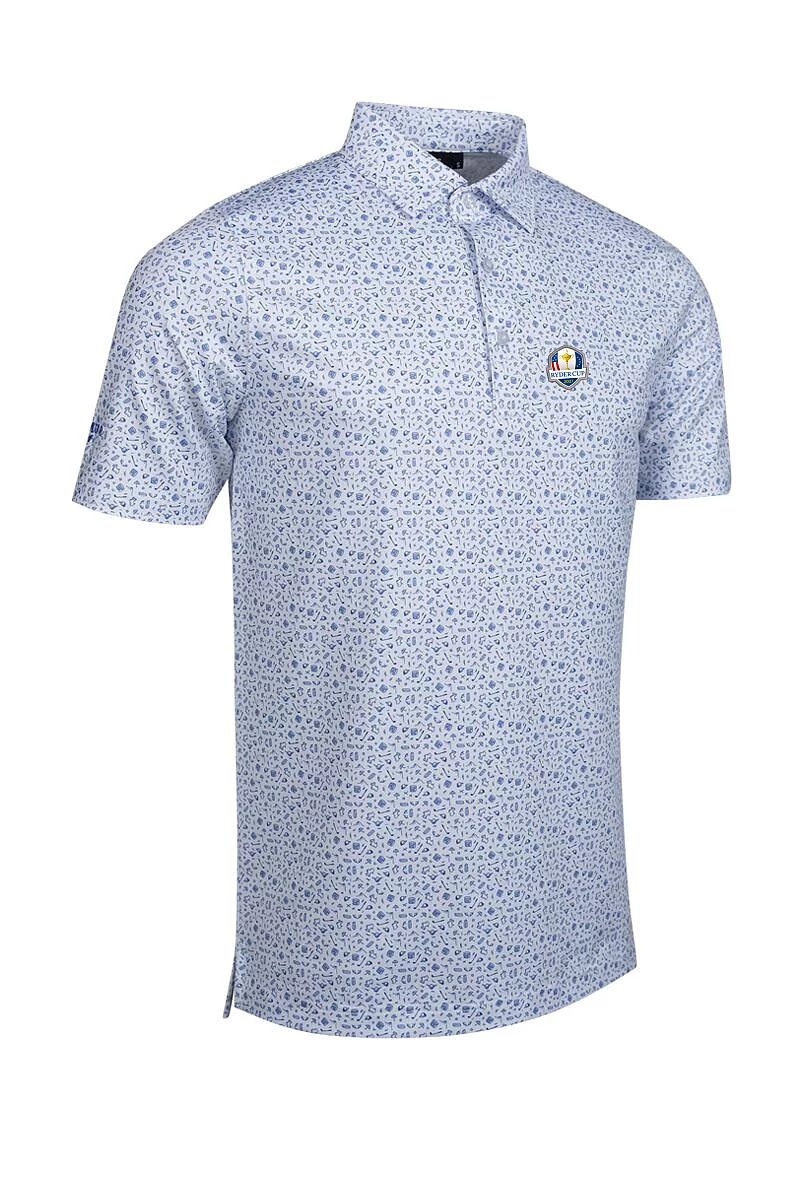 Ryder Cup 2027 Micro Scottish Print Performance Golf Shirt
