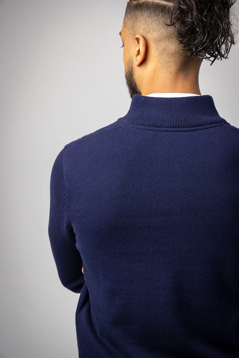 The Open 2025 Mens Quarter Zip Cable Shoulder Touch of Cashmere Golf Sweater The Open 2025 Mens Quarter Zip Cable Shoulder Touch of Cashmere Golf Sweater