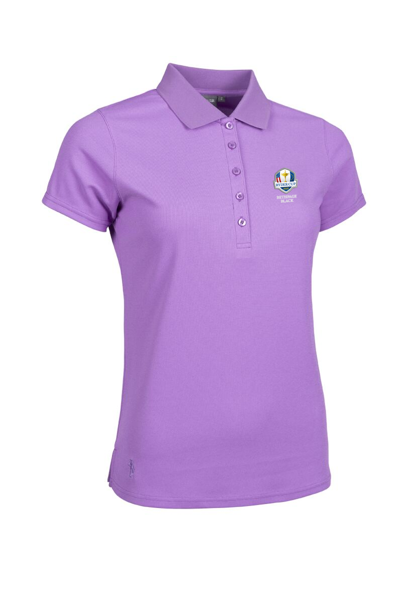 Official Ryder Cup 2025 Ladies Performance Pique Golf Polo Shirt Amethyst S