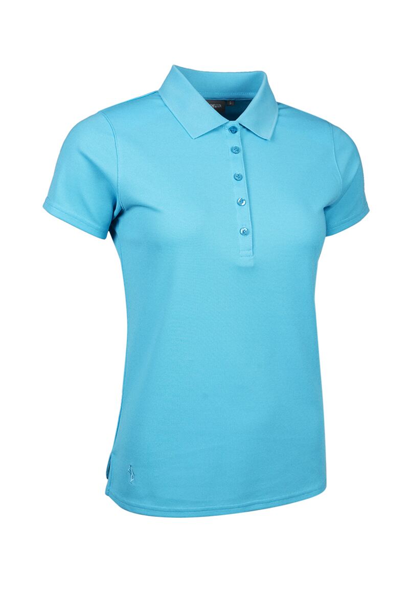 Ladies Performance Pique Golf Polo Shirt Aqua L