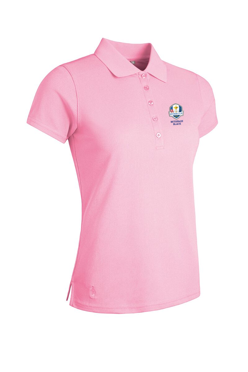 Official Ryder Cup 2025 Ladies Performance Pique Golf Polo Shirt Candy S