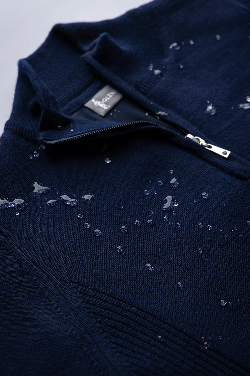 Ladies Quarter Zip Water Repellent Lined Merino Heavyweight Golf Sweater Ladies Quarter Zip Water Repellent Lined Merino Heavyweight Golf Sweater