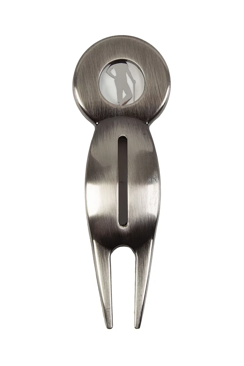 Pitchmark Fork with Golf Ball Marker and Alignment Slot Pitchmark Fork with Golf Ball Marker and Alignment Slot