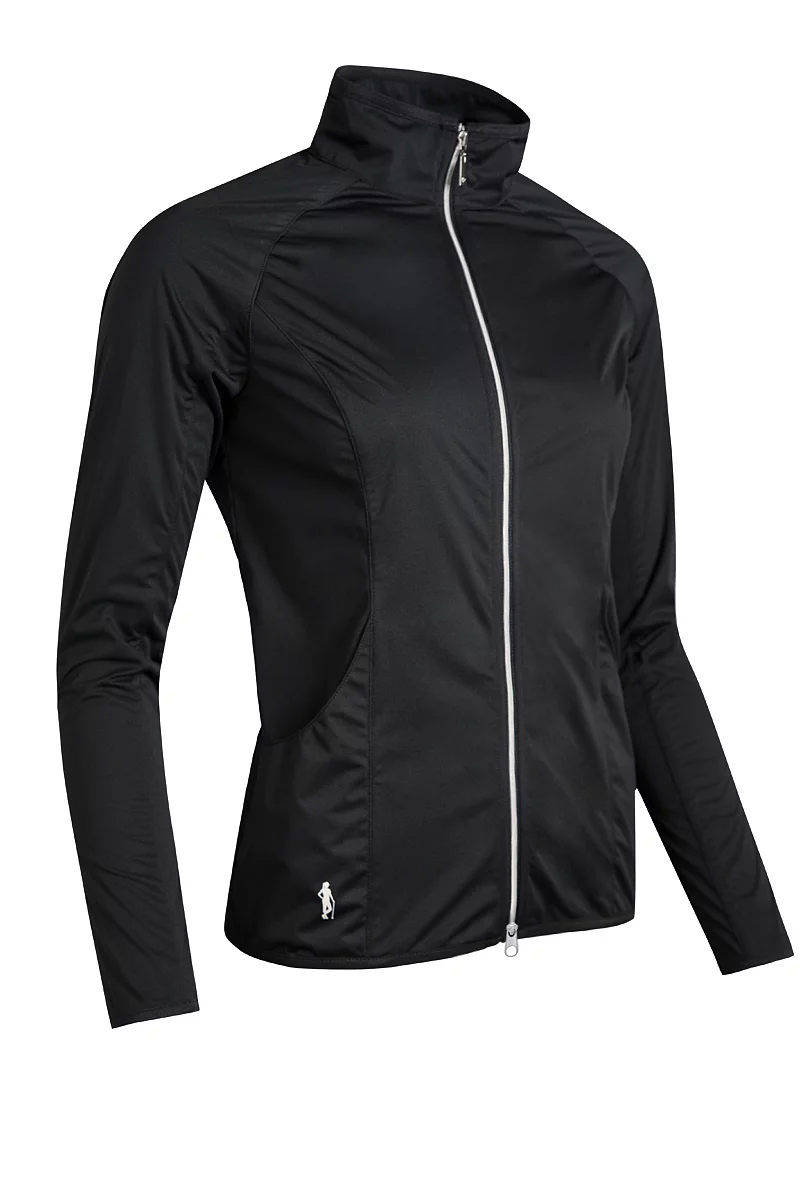 Ladies Full Zip Water Repellent Golf Jacket Sale Black L