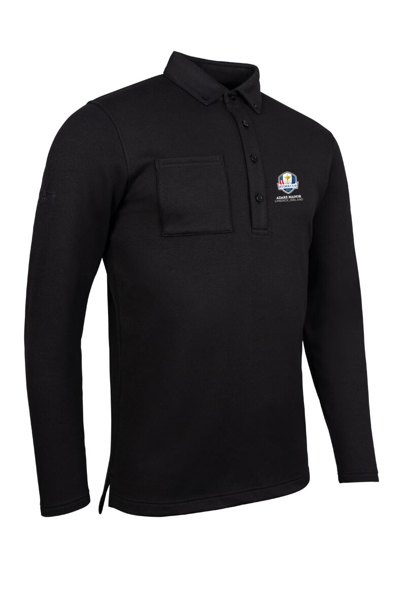 Official Ryder Cup 2027 Mens Long Sleeve Thermal Performance Golf Polo Shirt