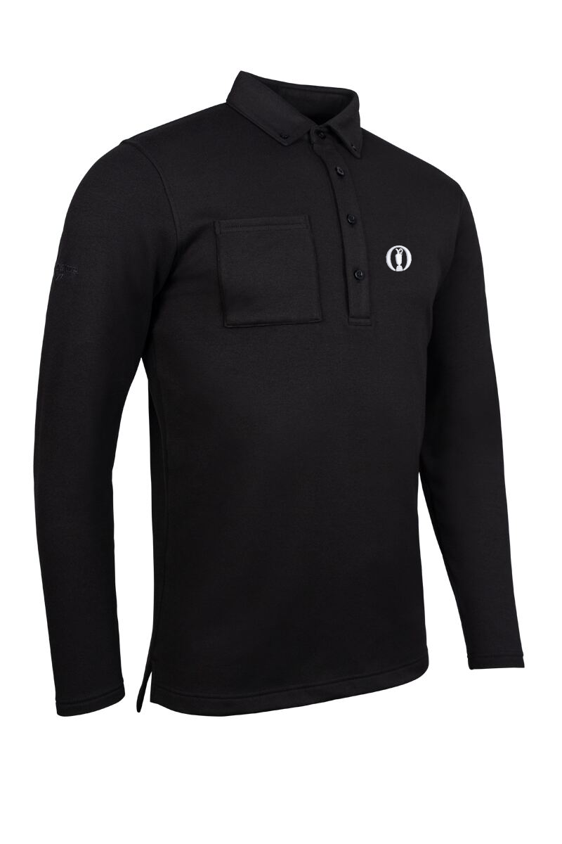 The Open 2025 Mens Long Sleeve Thermal Performance Golf Polo Shirt