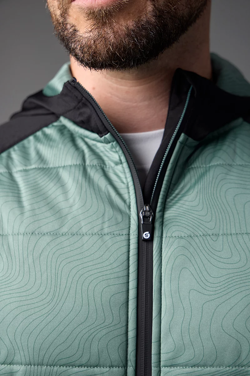 Mens Hybrid Padded Performance Midweight Golf Hoodie