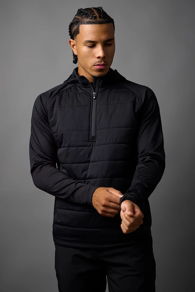 Mens Hybrid Padded Performance Midweight Golf Hoodie