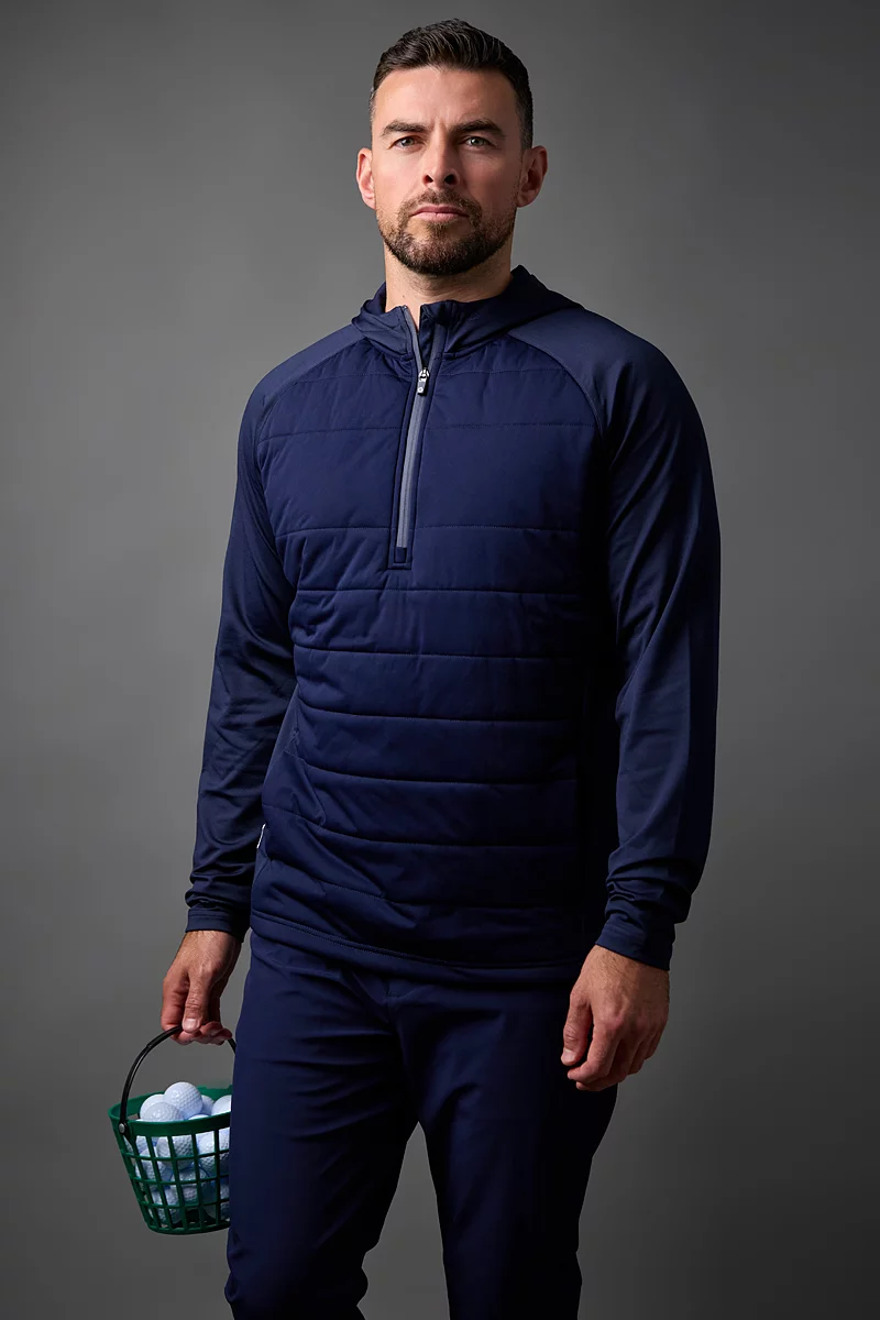 Mens Hybrid Padded Performance Midweight Golf Hoodie