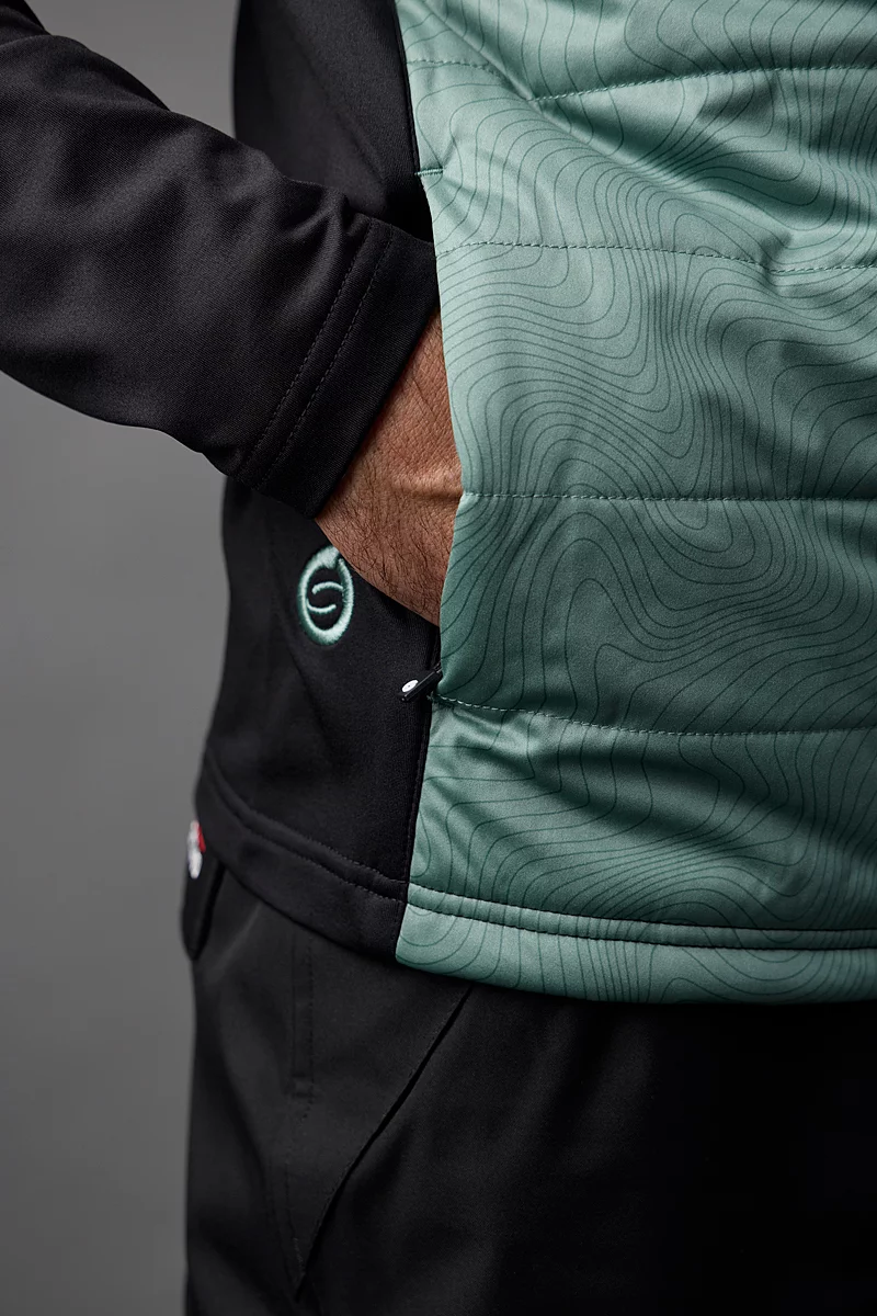 Mens Hybrid Padded Performance Midweight Golf Hoodie