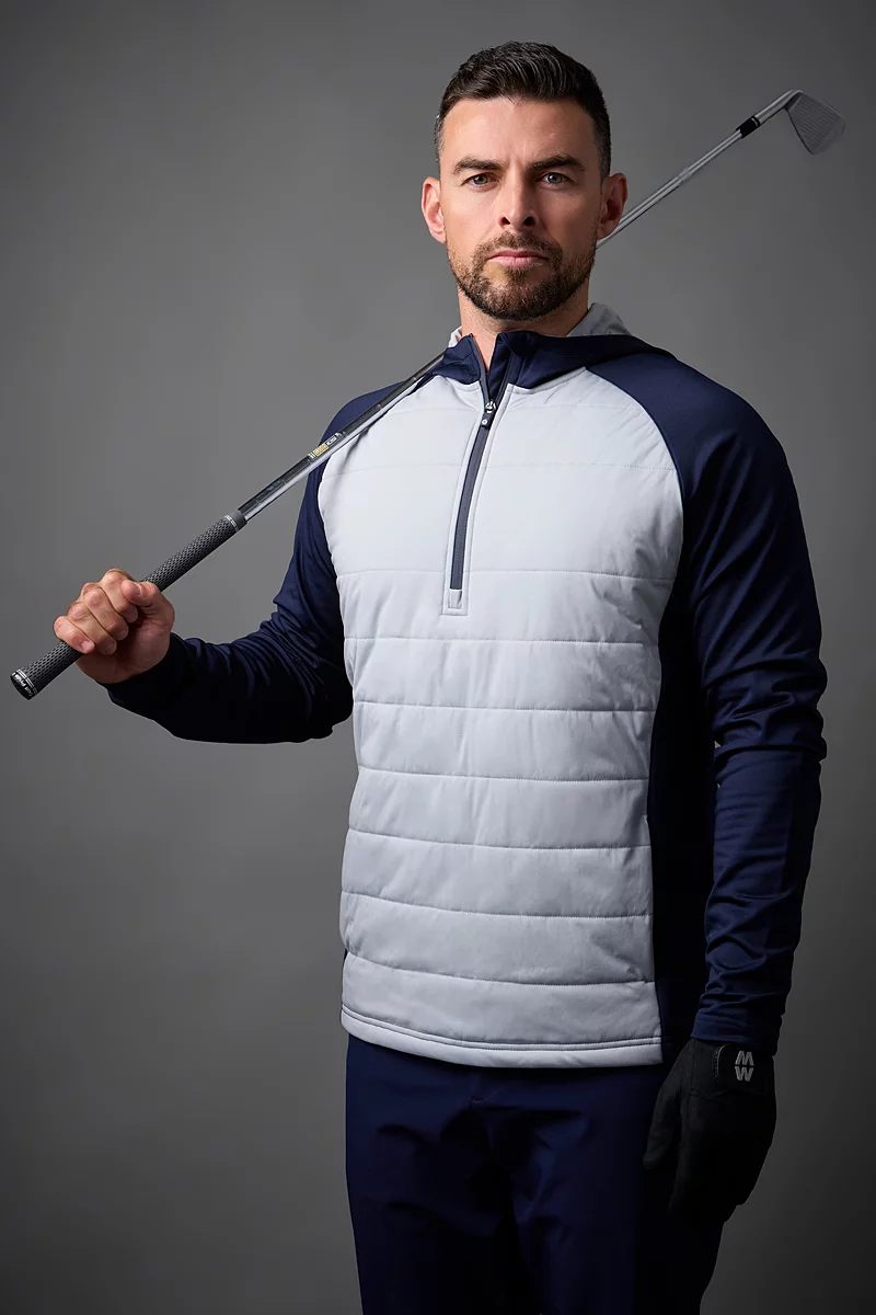 Mens Hybrid Padded Performance Midweight Golf Hoodie