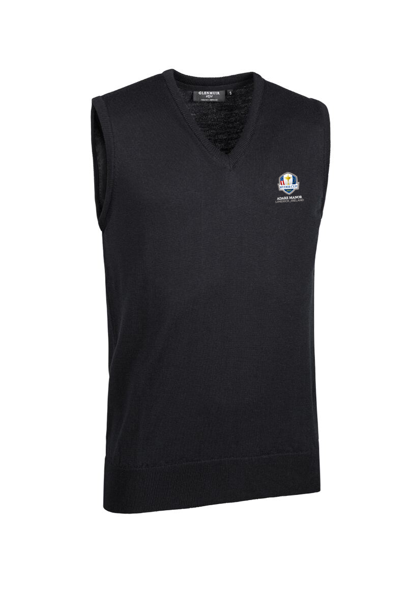 Official Ryder Cup 2027 Lightweight Mens V Neck Merino Wool Golf Slipover
