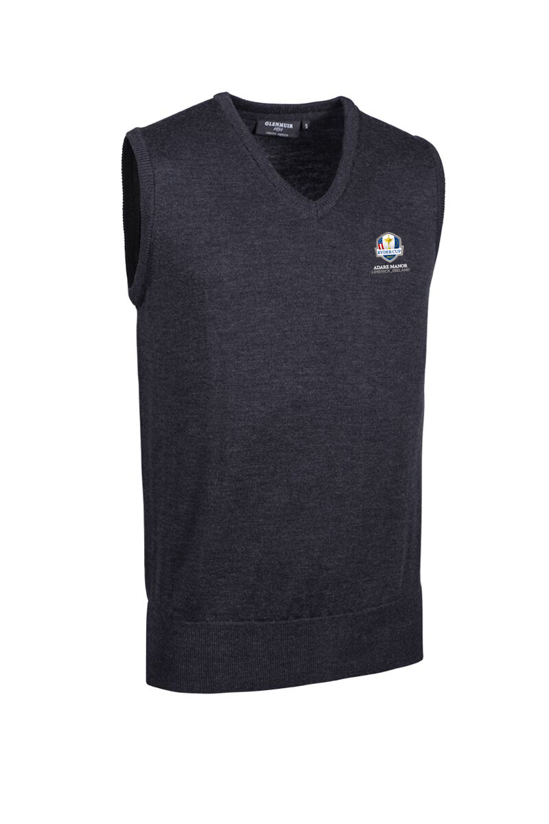 Official Ryder Cup 2027 Lightweight Mens V Neck Merino Wool Golf Slipover