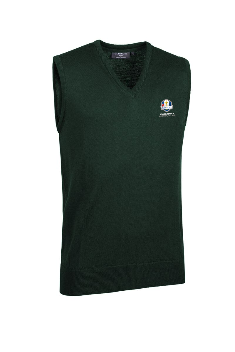 Official Ryder Cup 2027 Lightweight Mens V Neck Merino Wool Golf Slipover