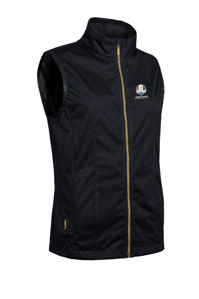 Official Ryder Cup 2027 Ladies Full Zip Lightweight Stretch Water Repellent Golf Gilet