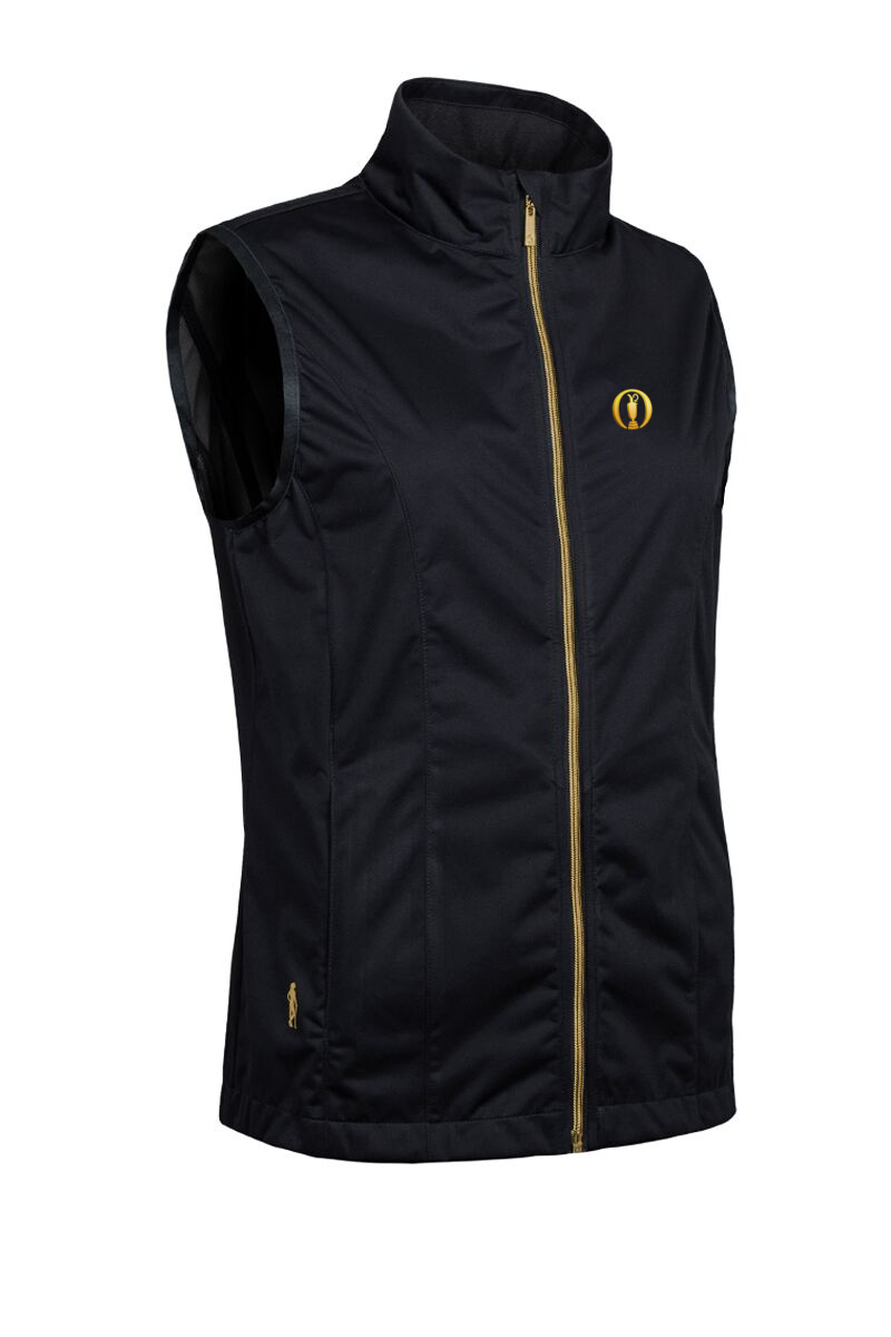 The Open Ladies Full Zip Lightweight Stretch Water Repellent Golf Gilet