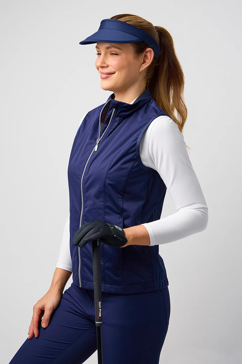 Ladies Full Zip Lightweight Stretch Water Repellent Golf Gilet