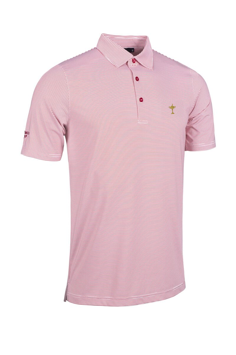 Official Ryder Cup 2027 Mens Micro Stripe Performance Golf Polo Shirt