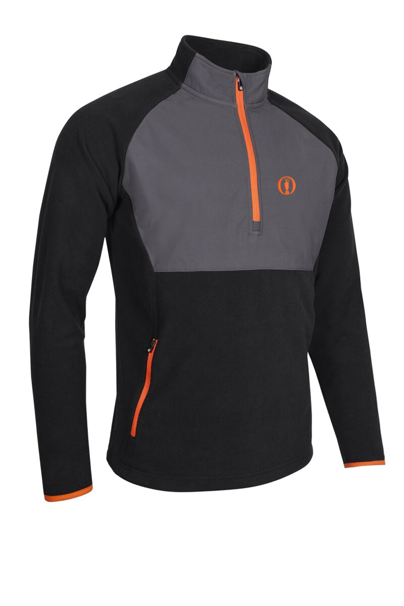 The Open Mens Zip Front Stretch Back Panelled Waterproof Golf Jacket The Open Mens Zip Front Stretch Back Panelled Waterproof Golf Jacket