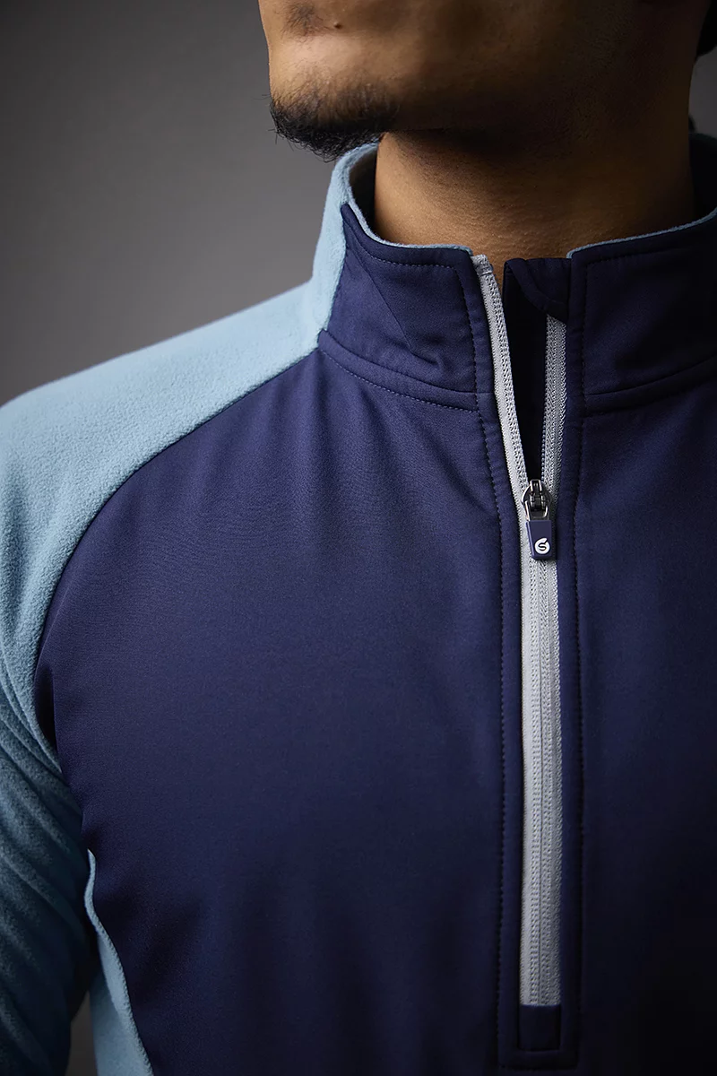 Mens Hybrid Thermal Fleece Golf Midlayer