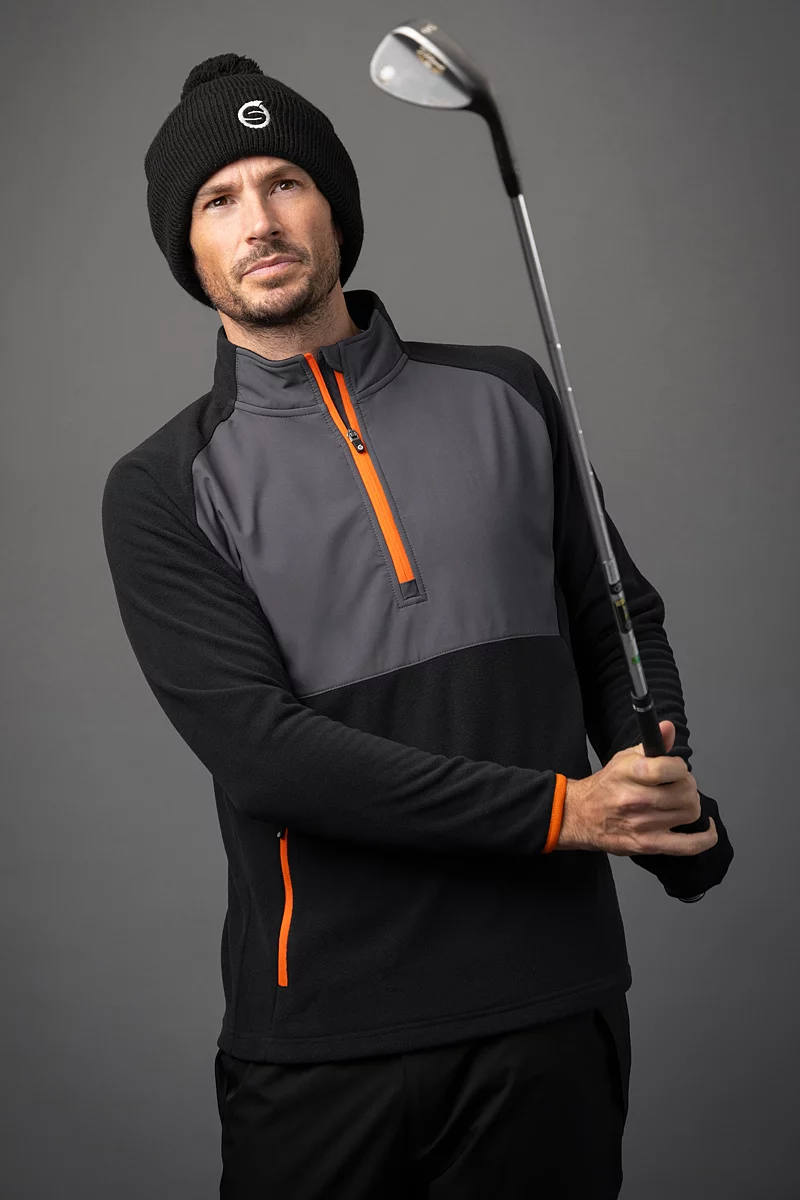 The Open Mens Hybrid Thermal Fleece Golf Midlayer