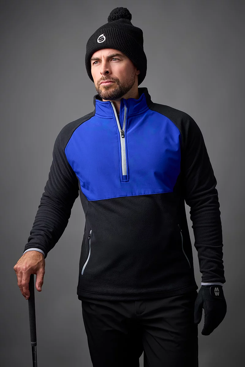 Mens Hybrid Thermal Fleece Golf Midlayer