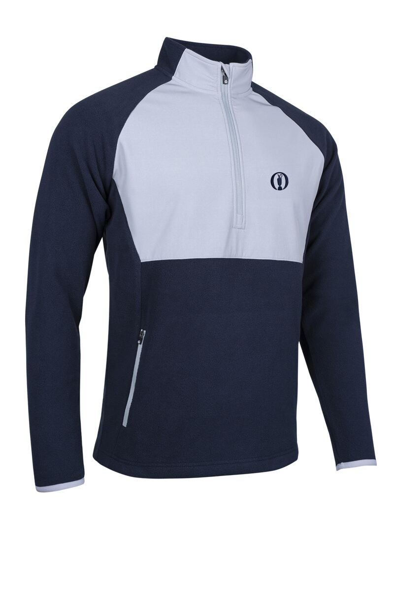 The Open Mens Hybrid Thermal Fleece Golf Midlayer The Open Mens Hybrid Thermal Fleece Golf Midlayer