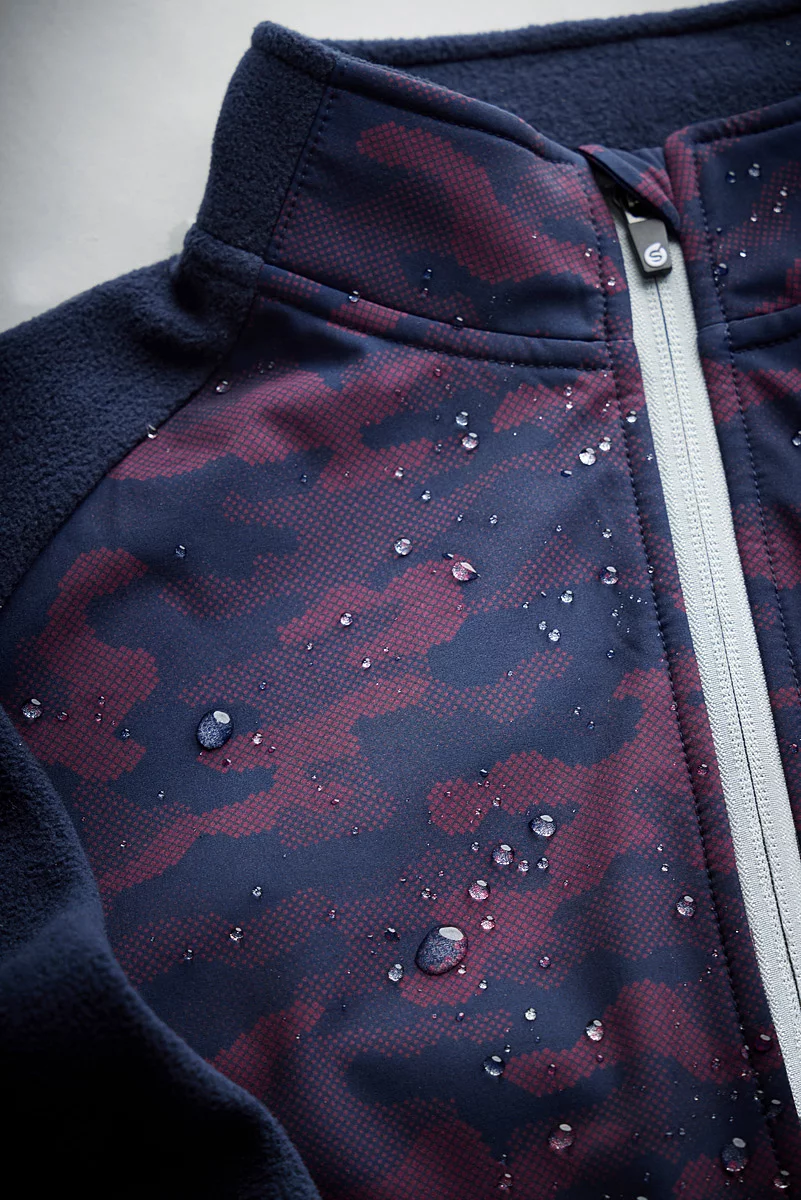 The Open Mens Hybrid Thermal Fleece Golf Midlayer The Open Mens Hybrid Thermal Fleece Golf Midlayer
