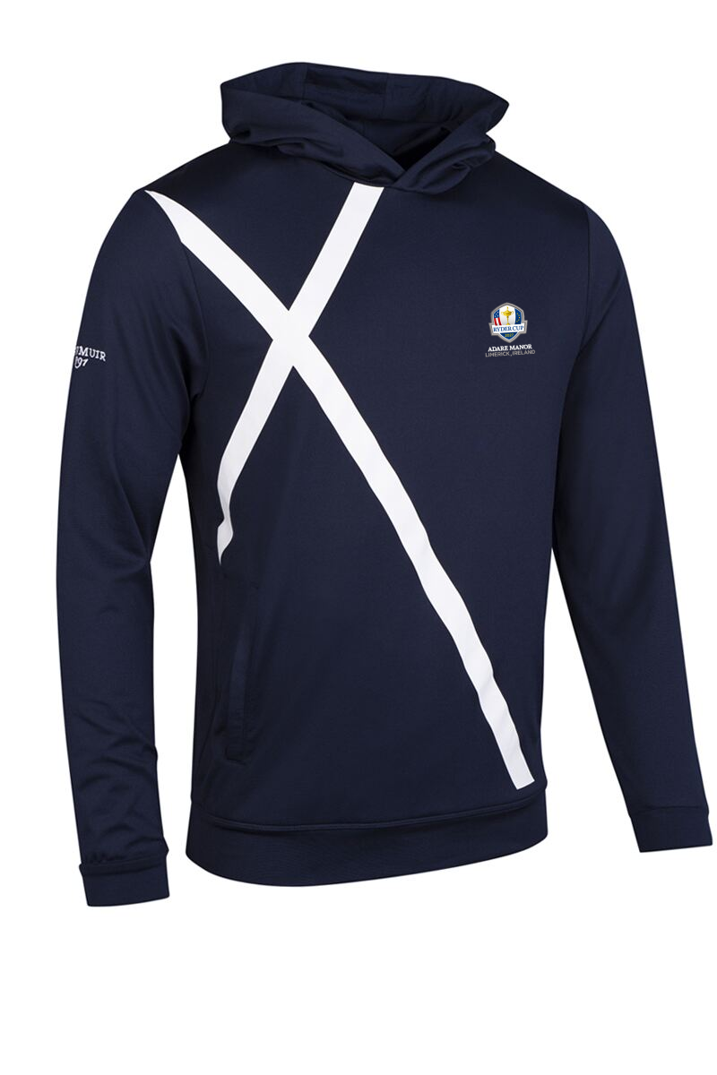Official Ryder Cup 2027 Mens Saltire Performance Midweight Golf Hoodie Official Ryder Cup 2027 Mens Saltire Performance Midweight Golf Hoodie