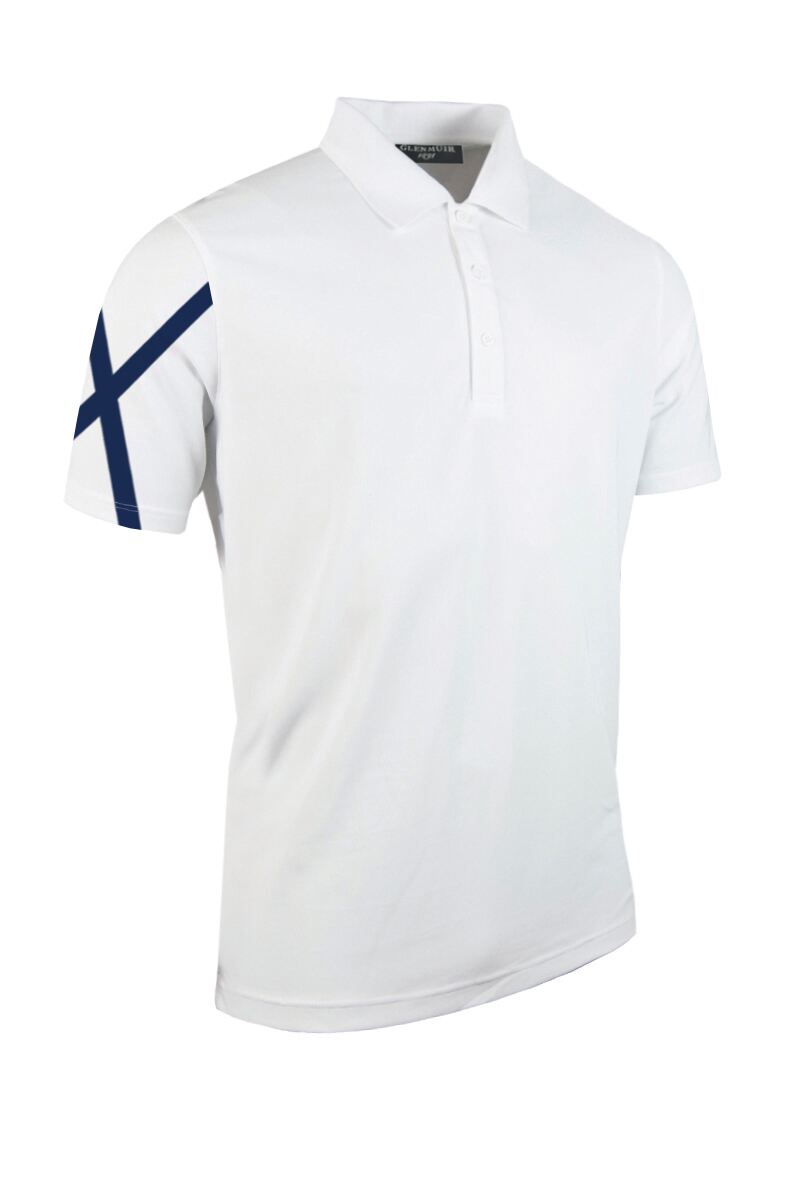 Mens Saltire Performance Pique Golf Polo Shirt