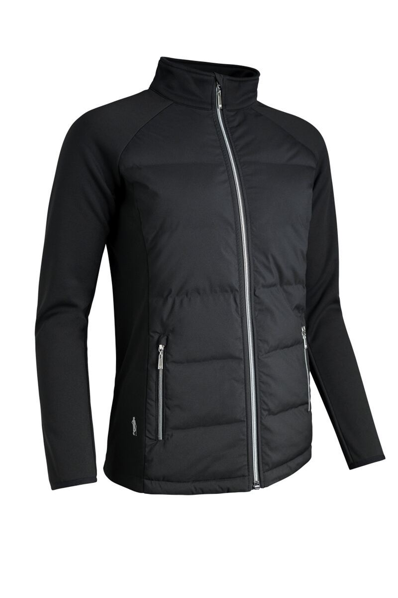 Ladies Full Zip Bonded Padded Hybrid Down Heavyweight Golf Jacket