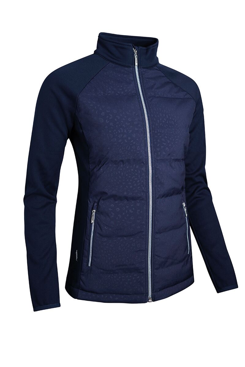 Ladies Full Zip Bonded Padded Hybrid Down Heavyweight Golf Jacket