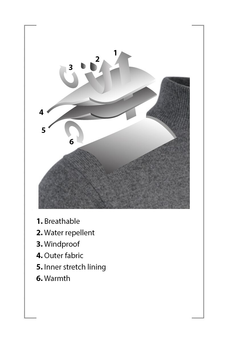 lined windproof golf jumper