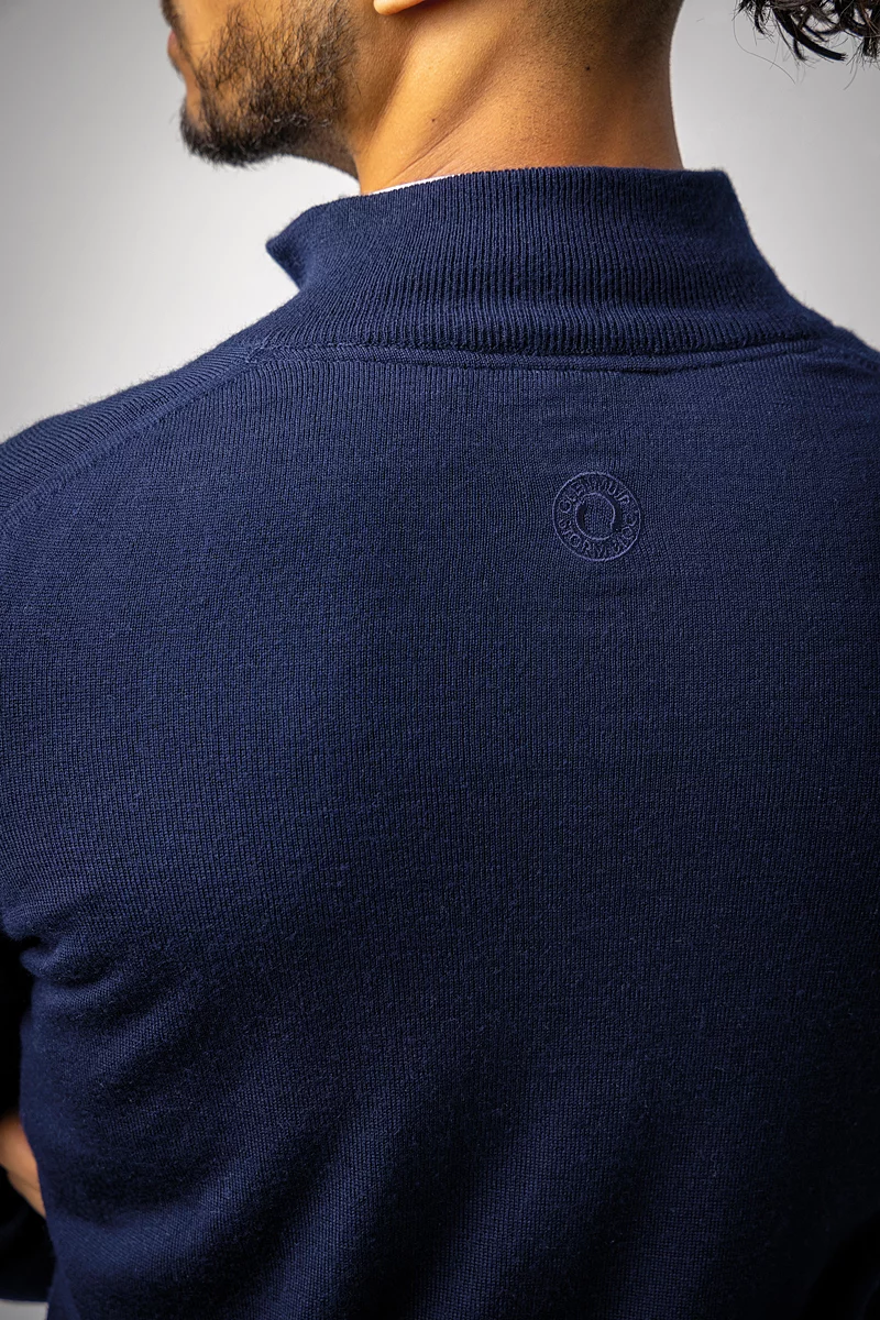 Mens Quarter Zip Water Repellent Lined Merino Heavyweight Golf Sweater Mens Quarter Zip Water Repellent Lined Merino Heavyweight Golf Sweater