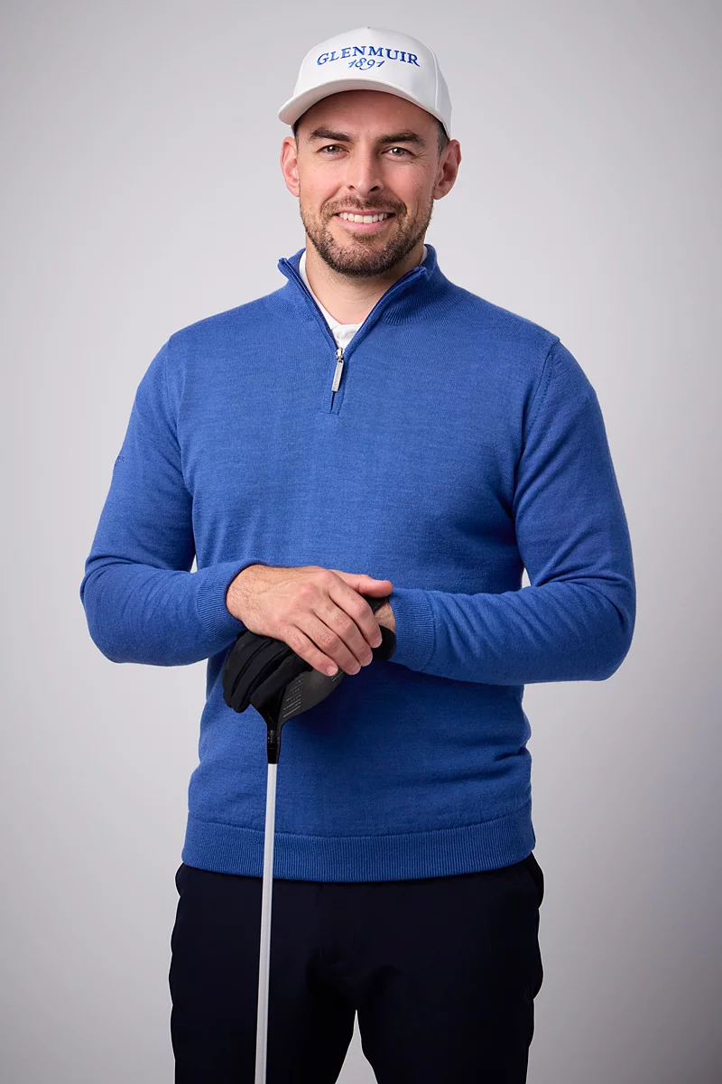 Mens Quarter Zip Water Repellent Lined Merino Heavyweight Golf Sweater Mens Quarter Zip Water Repellent Lined Merino Heavyweight Golf Sweater