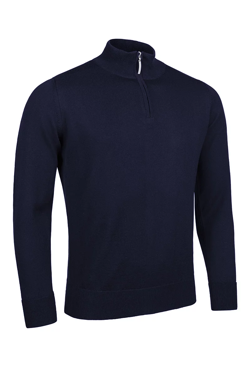 Quarter Zip Water Repellent Lined Merino Golf Sweater