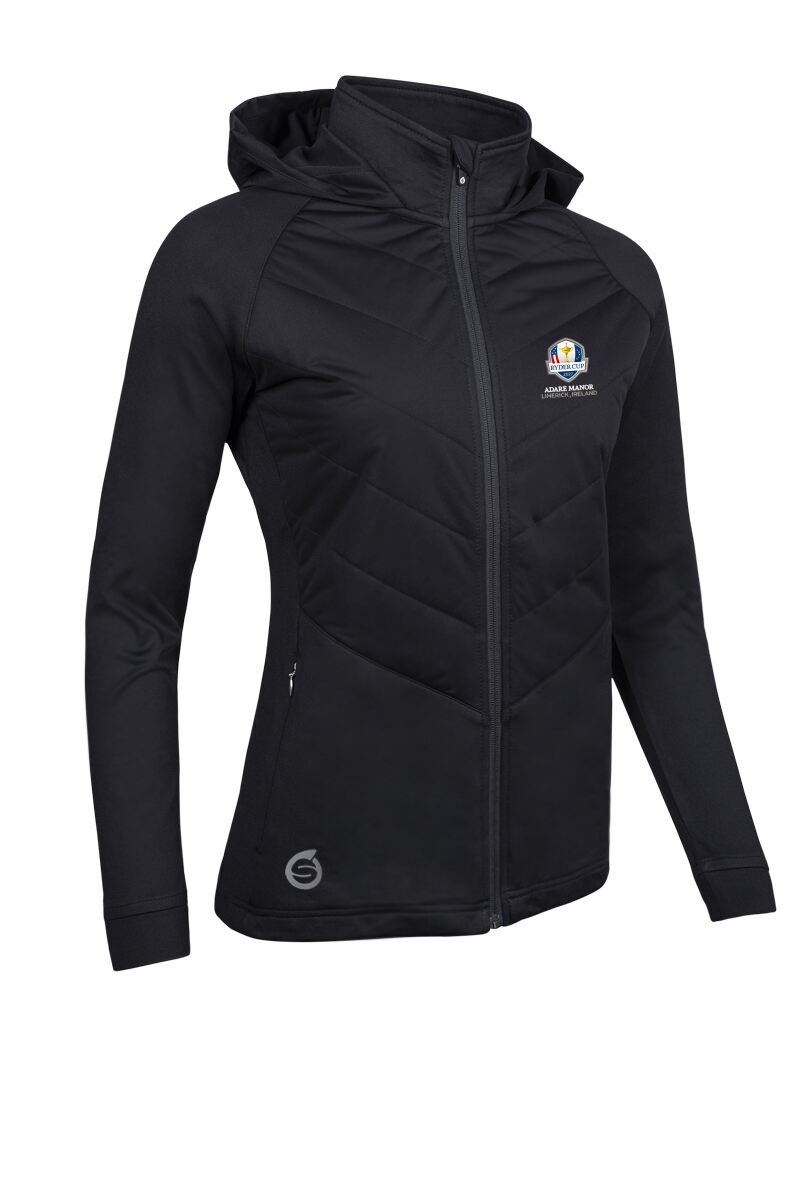 Official Ryder Cup 2027 Ladies Hybrid Hooded Quilted Thermal Golf Jacket