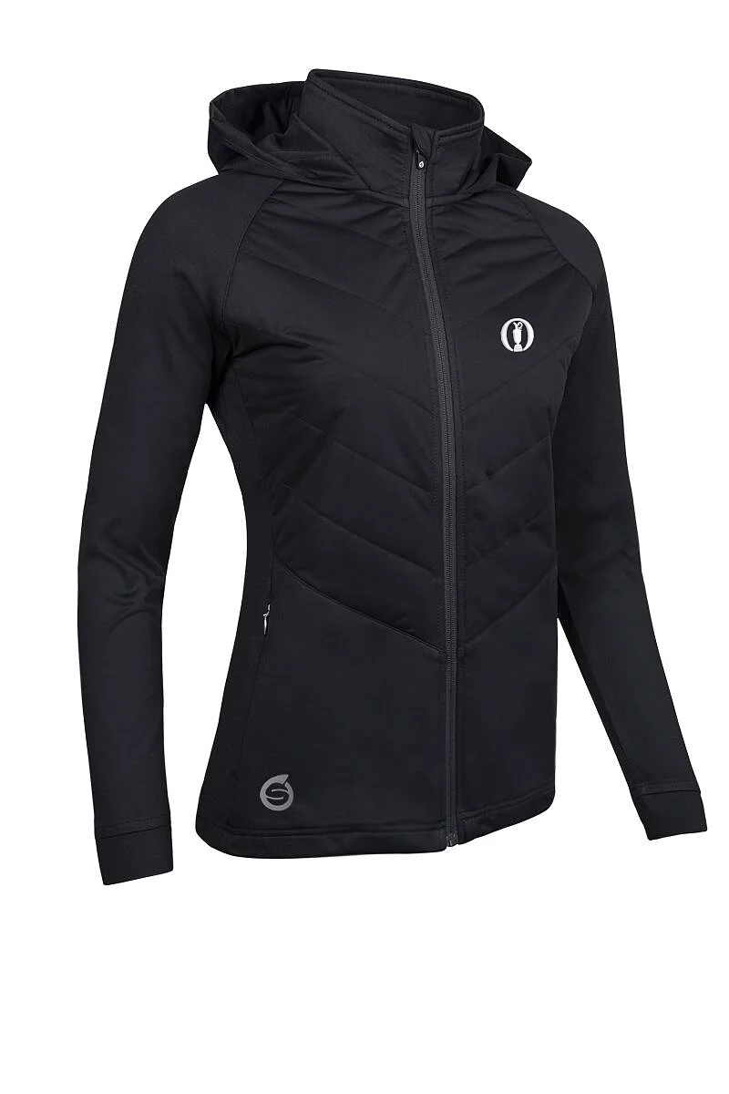 Open Hybrid Hooded Quilted Thermal Golf Jacket
