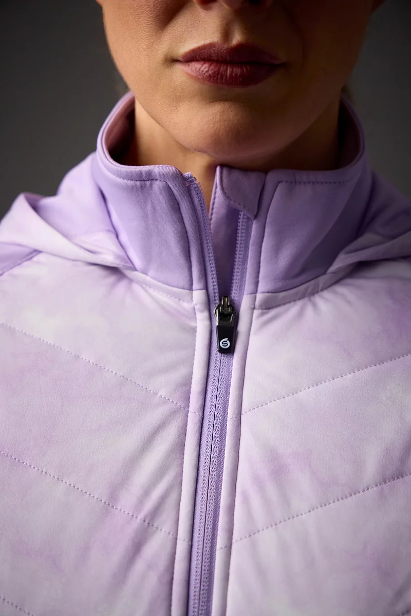 Ladies Hybrid Hooded Quilted Thermal Golf Jacket Ladies Hybrid Hooded Quilted Thermal Golf Jacket