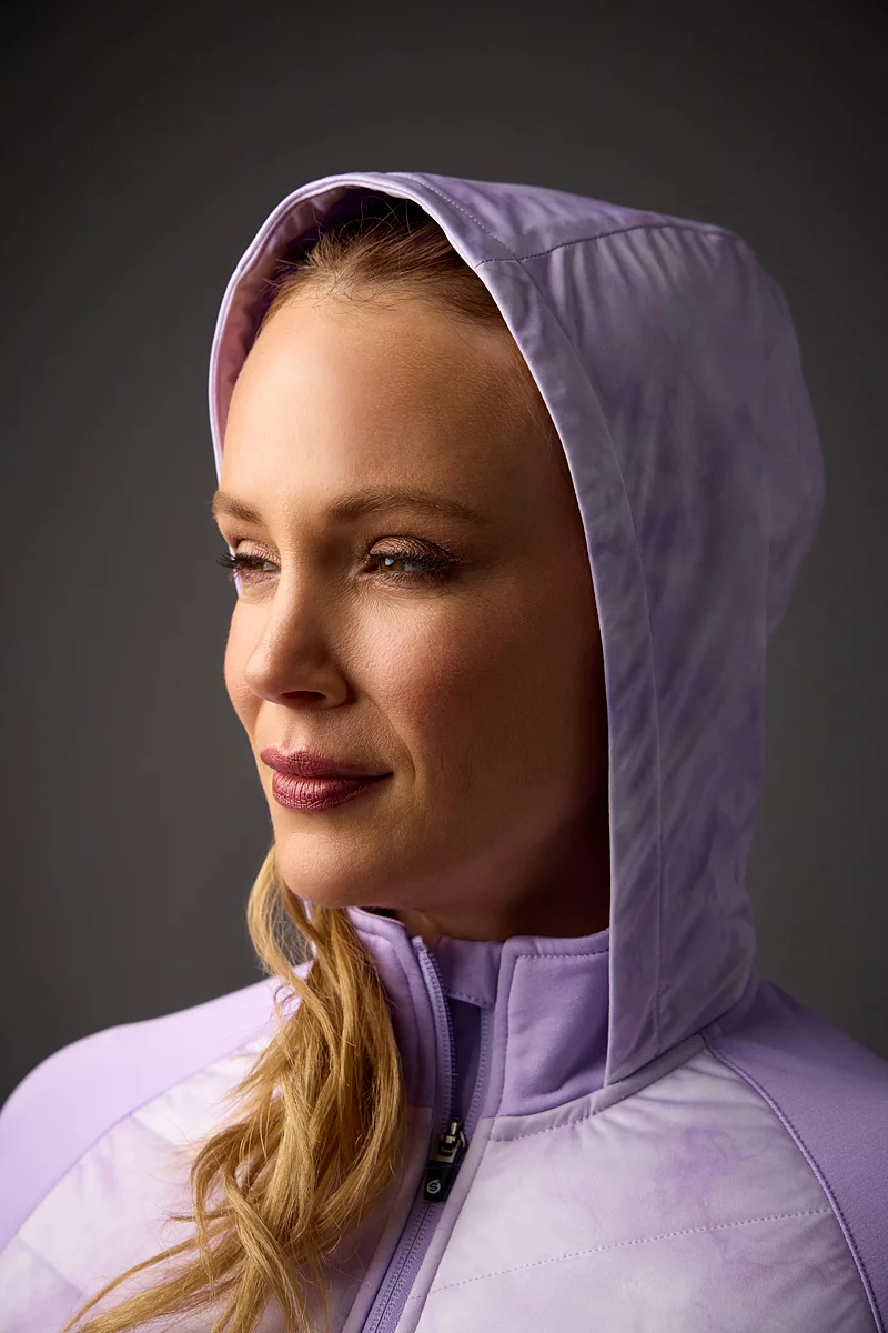 Ladies Hybrid Hooded Quilted Thermal Golf Jacket Ladies Hybrid Hooded Quilted Thermal Golf Jacket