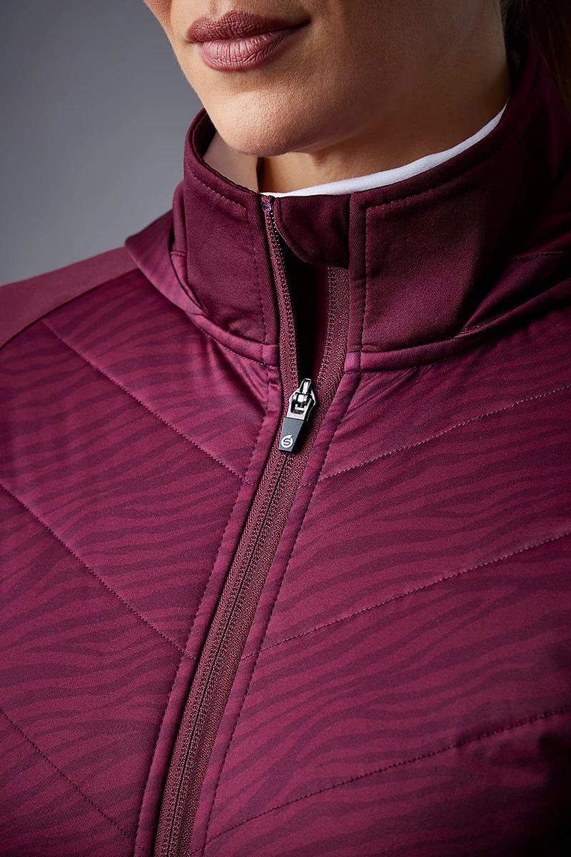 The Open Ladies Hybrid Hooded Quilted Thermal Golf Jacket The Open Ladies Hybrid Hooded Quilted Thermal Golf Jacket